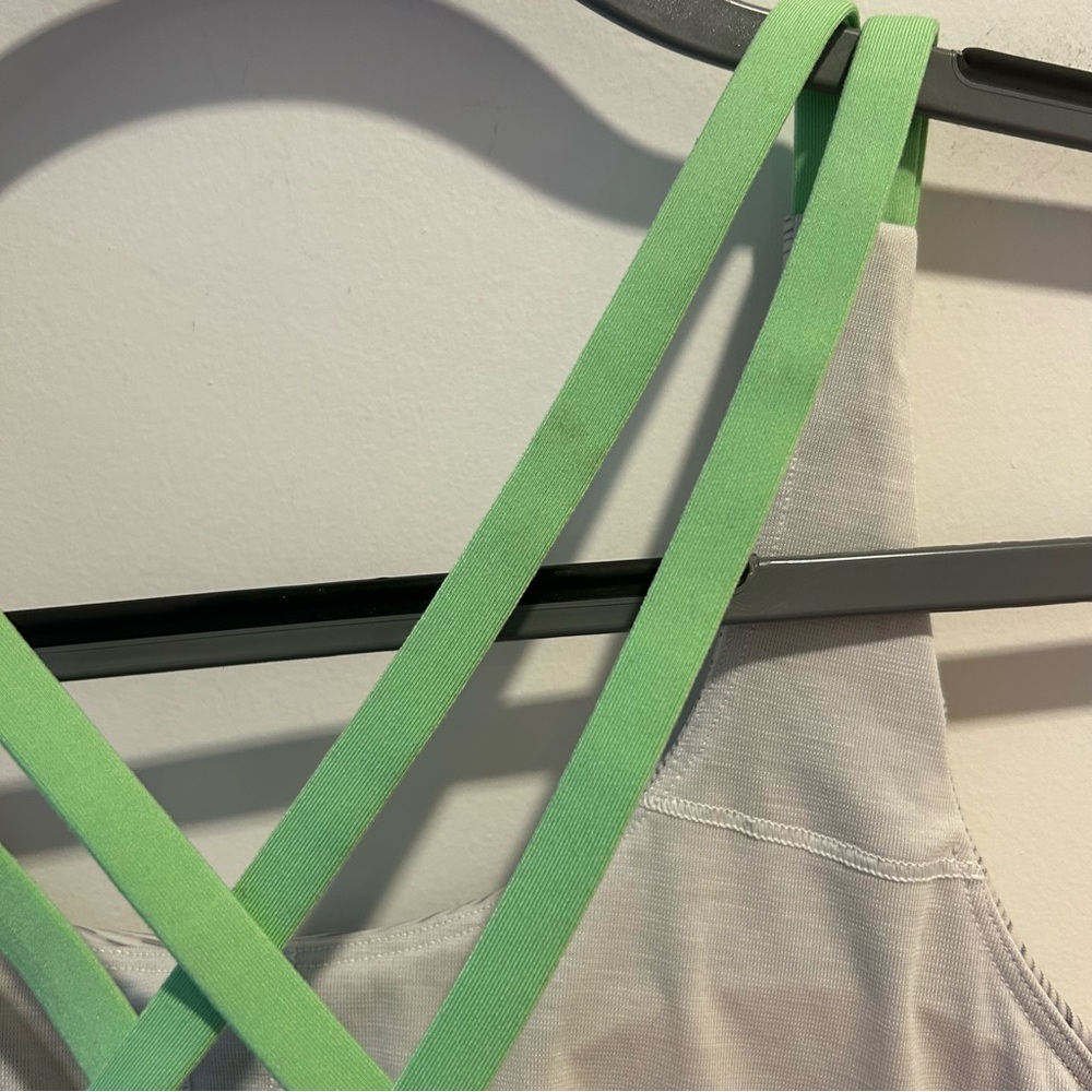Lululemon Energy Bra Wee Are From Space Nimbus Battleship/Citra Lime Size 8 - Picture 7 of 9